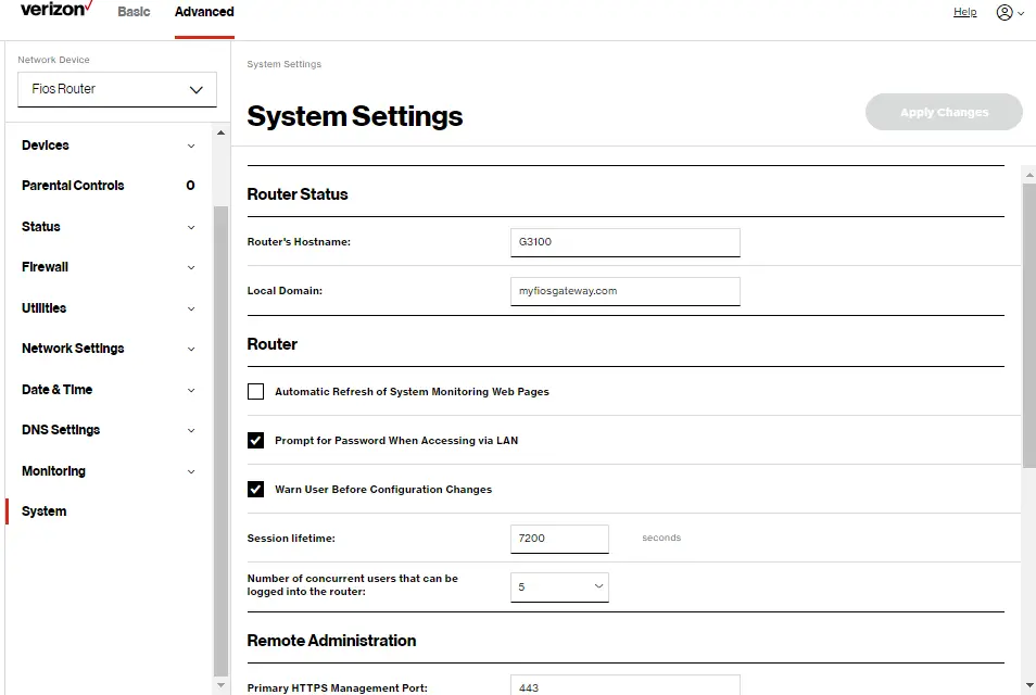 System Settings