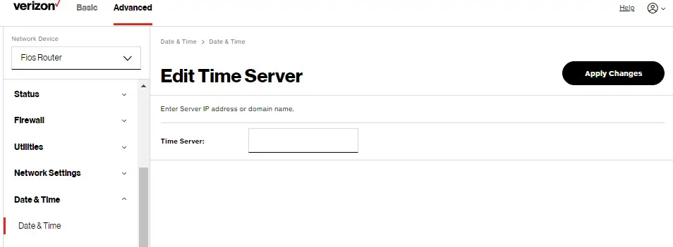 Time Server Settings