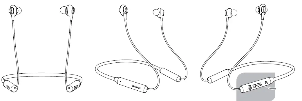 aiwa ESTBT-450 Wireless Neckband Quad Driver In-Earphones FIG2