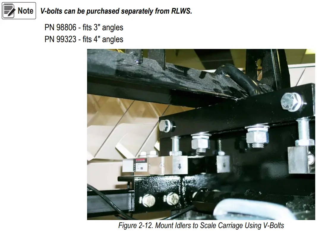 RICE LAKE BCi Weigh Frame Belt Scale Instruction Manual - Figure 2-12