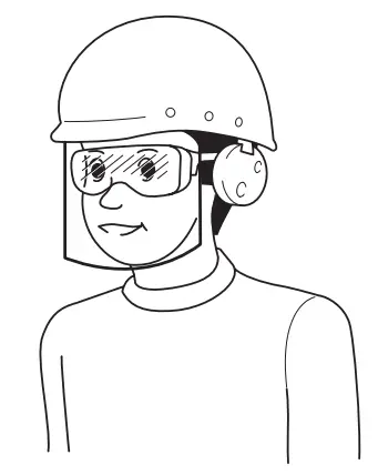 makita GA021G Cordless Angle Grinder - appropriate safety