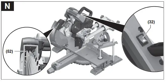 BOSCH GCM 350-254 Professional Heavy Duty Sliding Mitre Saw-12