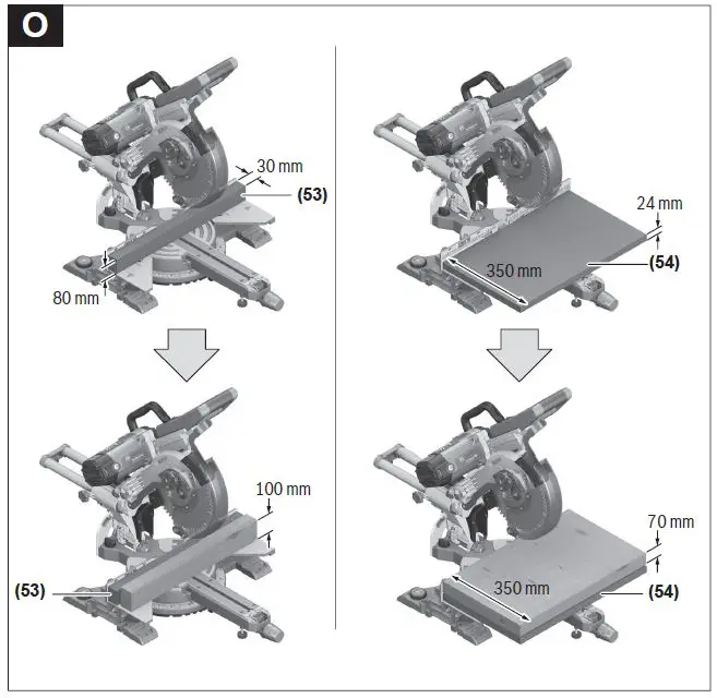 BOSCH GCM 350-254 Professional Heavy Duty Sliding Mitre Saw-13