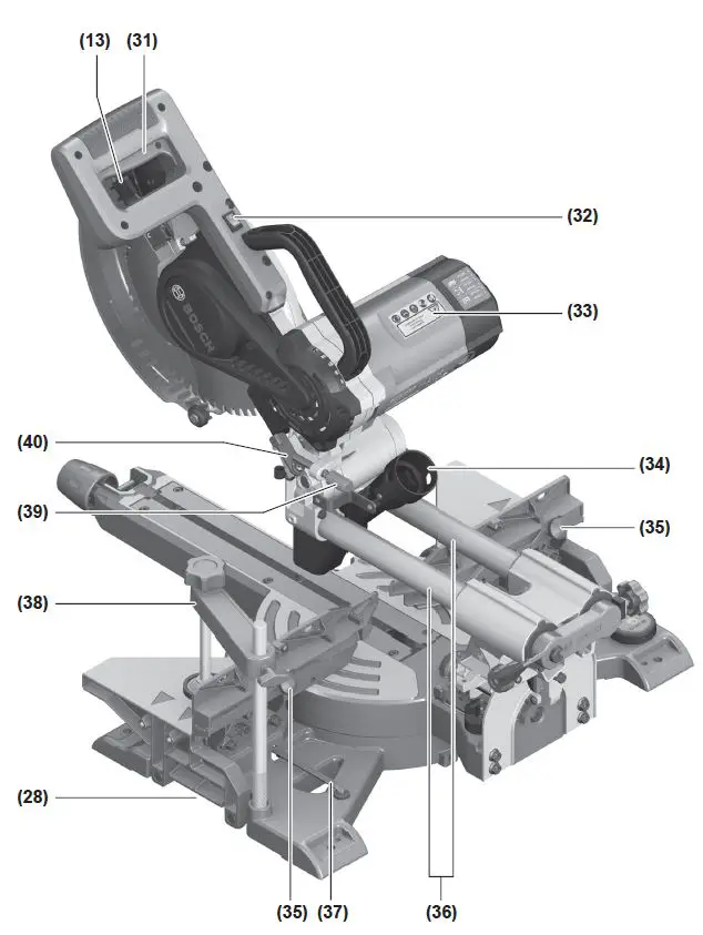 BOSCH GCM 350-254 Professional Heavy Duty Sliding Mitre Saw-2