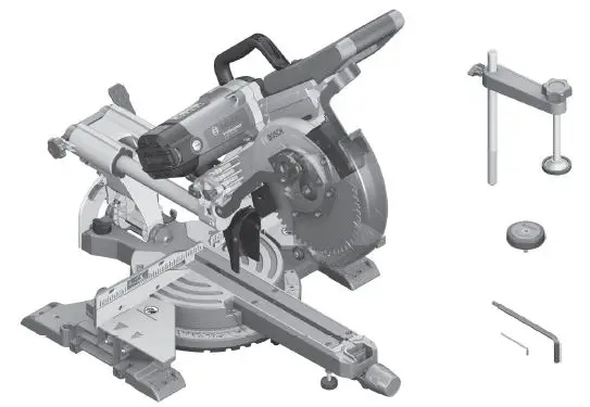 BOSCH GCM 350-254 Professional Heavy Duty Sliding Mitre Saw-4