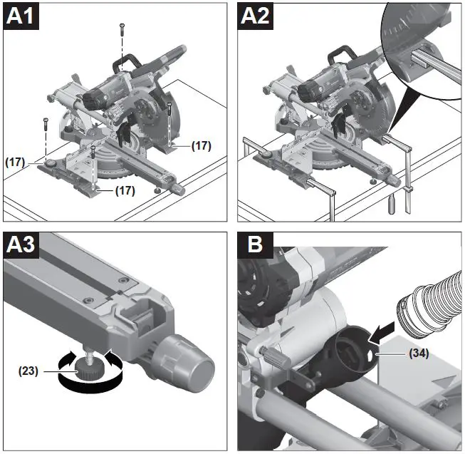 BOSCH GCM 350-254 Professional Heavy Duty Sliding Mitre Saw-5