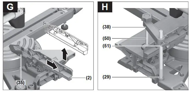 BOSCH GCM 350-254 Professional Heavy Duty Sliding Mitre Saw-8