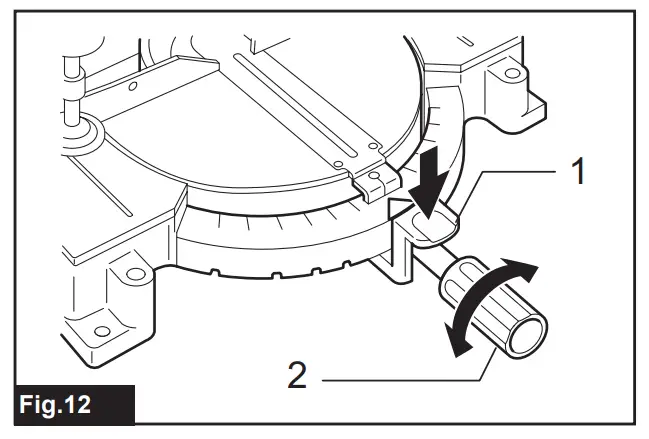 Adjusting the miter angle
