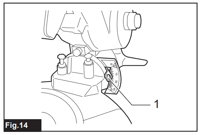 Adjusting the bevel angle