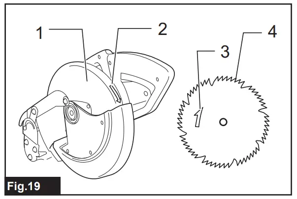 Installing or removing saw blade