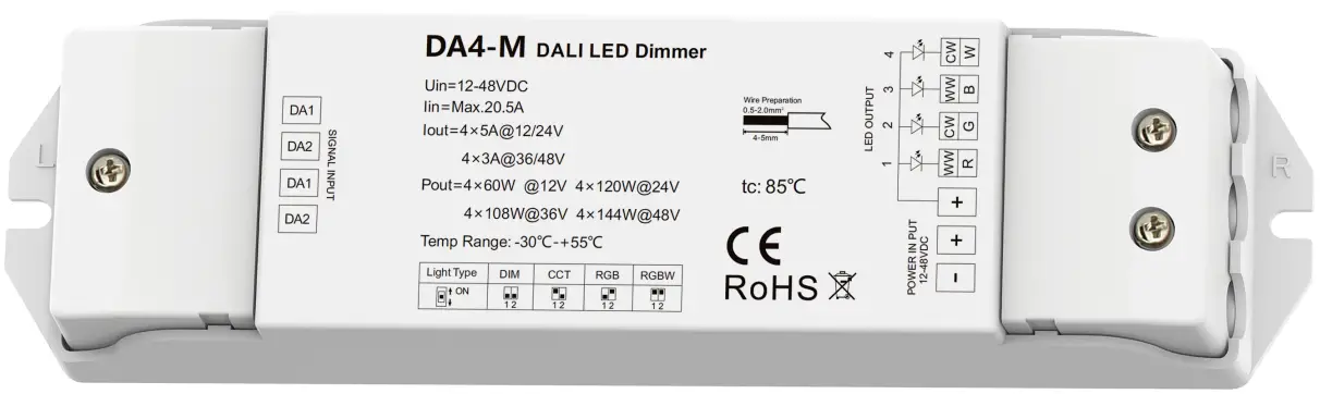 Sunricher 4 Channel Constant Voltage DALI LED Dimmer