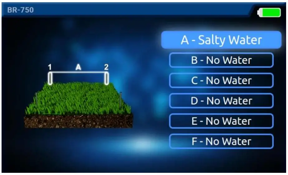 BR Systems BR 700 Pro Underground Water Detector - device scan