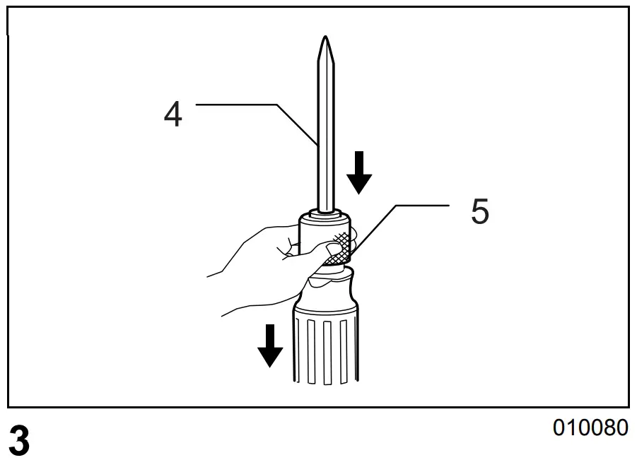 Installing or removing bit