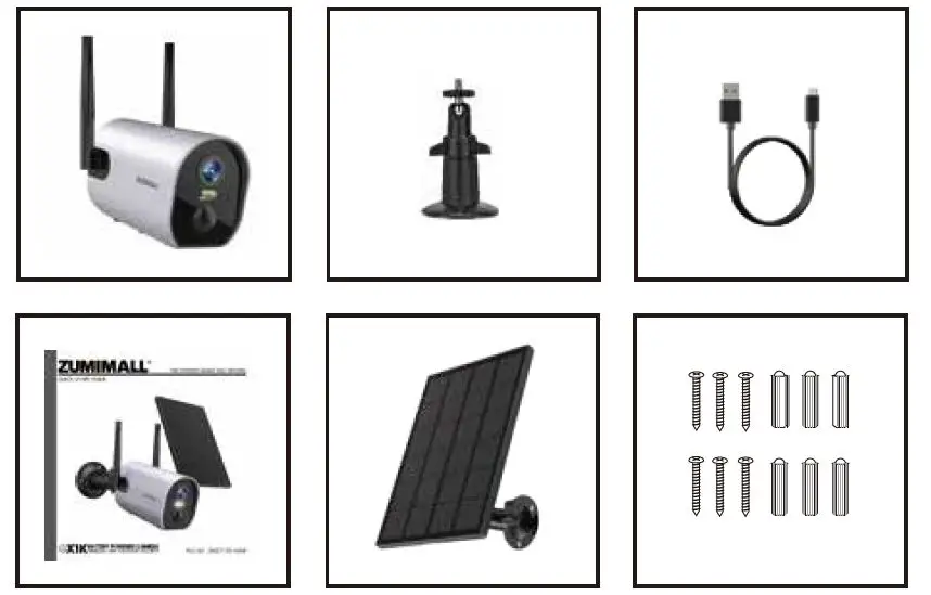 ZUMIMALL GX1K Wireless WiFi Outdoor Security Battery Powered Camera fig 1