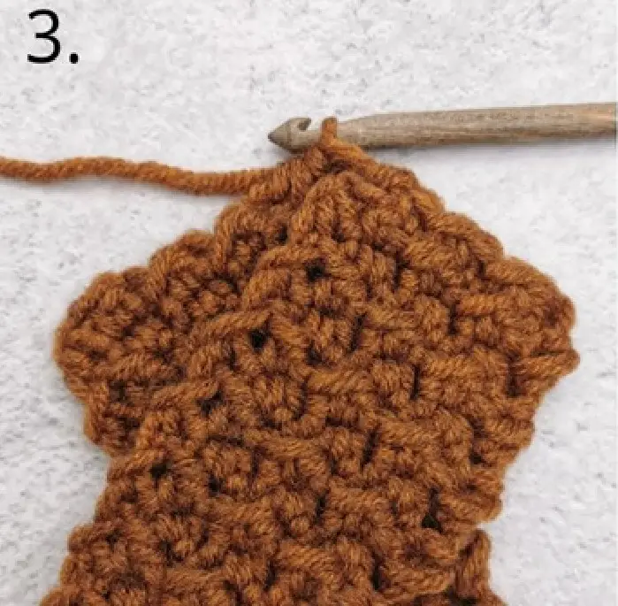 LION BRAND Twisted Headband M20297 WS - Hdc 2 together