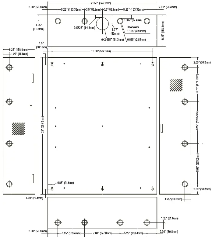 Altronix Trove2BH2 Trove2 Enclosure with Backplane 07