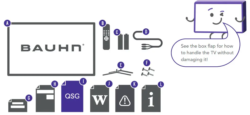 BAUHN 65 4K Ultra HD Android TV -everything