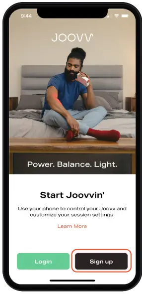 JOOVV Mobile App - Sign up