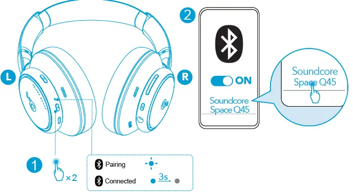 soundcore by Anker Space Q45 Adaptive Noise Cancelling Headphones (6)