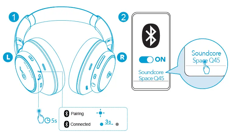 soundcore by Anker Space Q45 Adaptive Noise Cancelling Headphones (7)