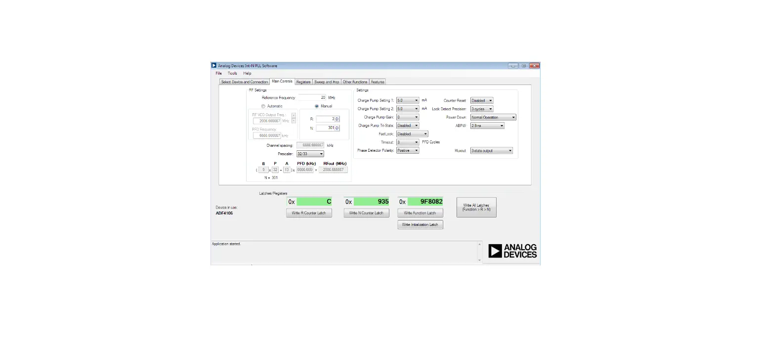 Analog Devices Hittite Plls & Pll Software User Manual