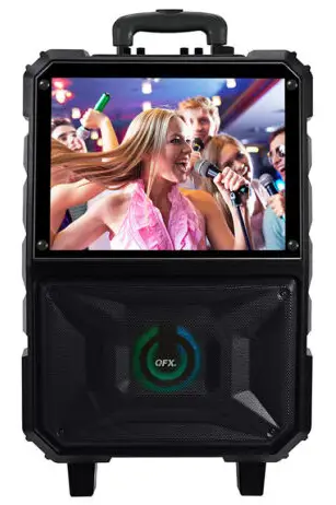 QFX-KAR-927-8-Inch-WiFi-Speaker-Karaoke-Machine-with-Stand-PRRODUCT