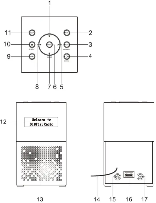 DENVER CRD 510 Digital Clock Radio - Figure 1