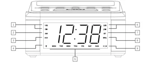 Emerson Radio ER100120, 10W Wireless Fast Charging Smartset Alarm Clock Radio 2