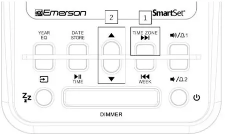 Emerson Radio ER100120, 10W Wireless Fast Charging Smartset Alarm Clock Radio 4