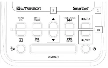 Emerson Radio ER100120, 10W Wireless Fast Charging Smartset Alarm Clock Radio 8