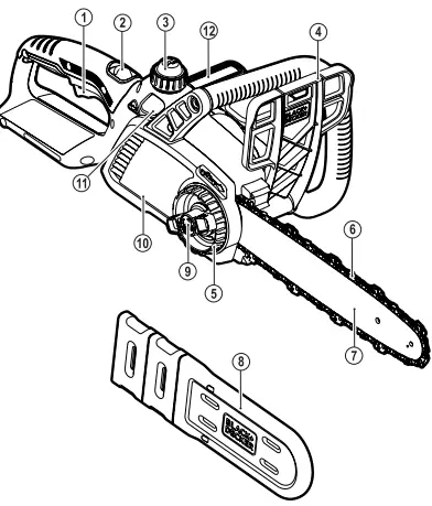 BLACK DECKER GKC1825L20 25cm Cordless Chainsaw-fig2
