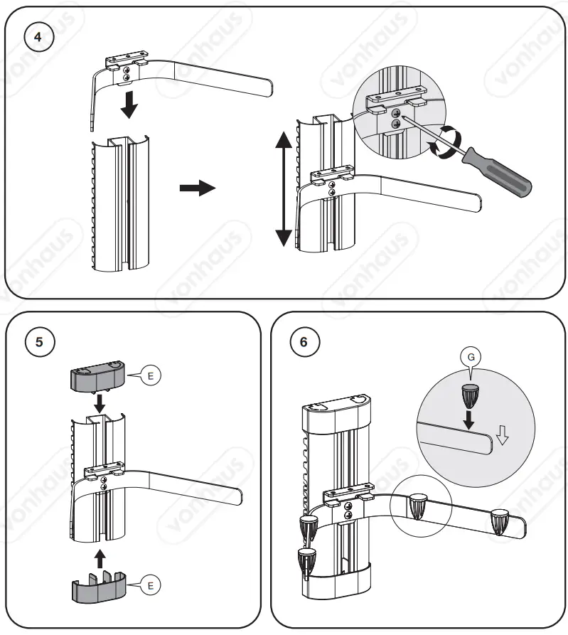 VonHaus Black Glass Floating TV Shelf fig 1