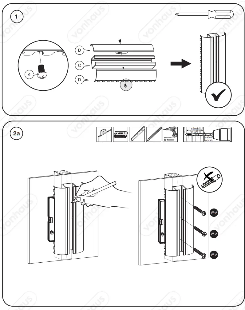 VonHaus Black Glass Floating TV Shelf fig 3