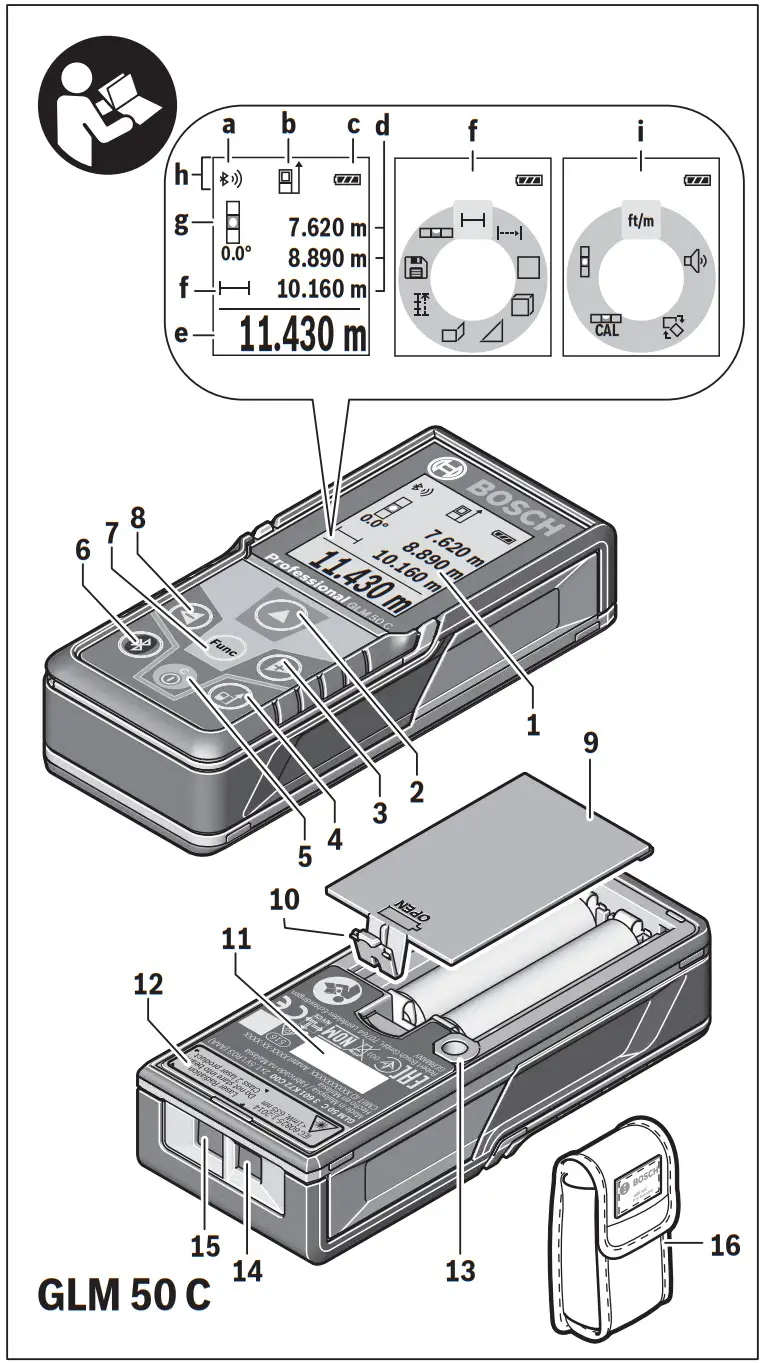 BOSCH GLM 50 C Professional Laser Distance Measurer - Figure 1