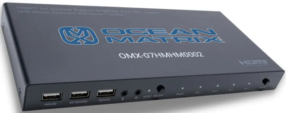 OCEAN MATRIX OMX-07HMHM0002 4K 60Hz HDMI 4x1 Switcher