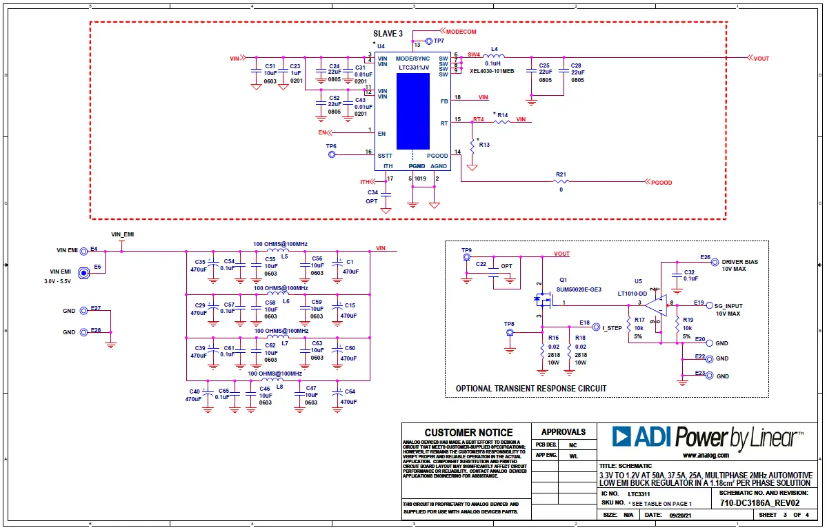 ANALOG DEVICES LTC3311 25A Multiphase 2MHz Automotive Low EMI Buck Regulator-10