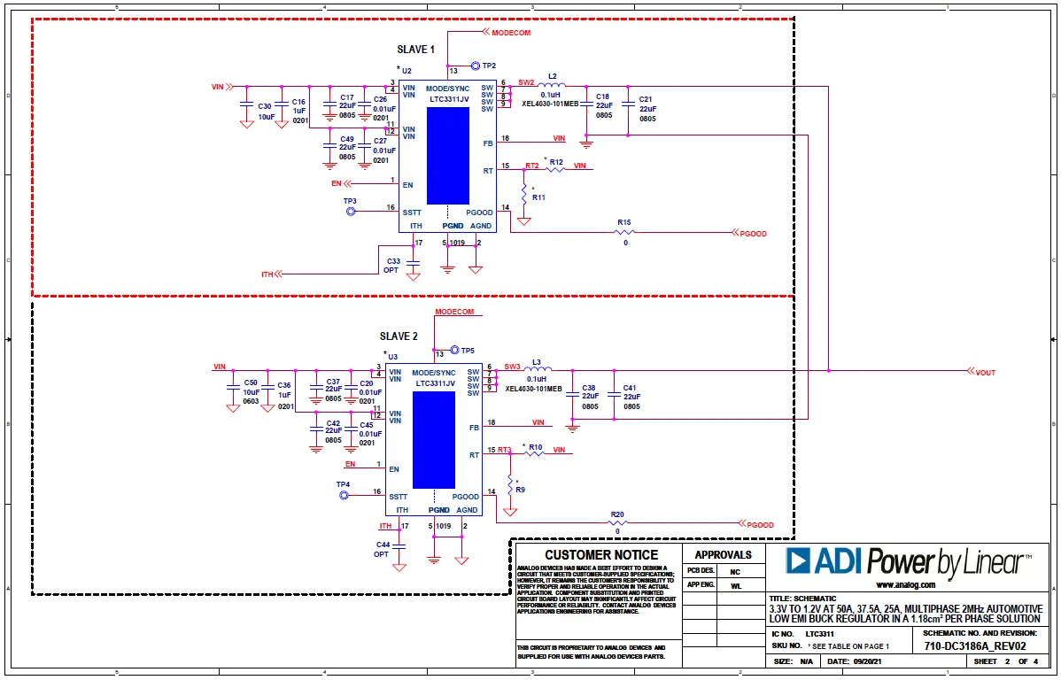 ANALOG DEVICES LTC3311 25A Multiphase 2MHz Automotive Low EMI Buck Regulator-9