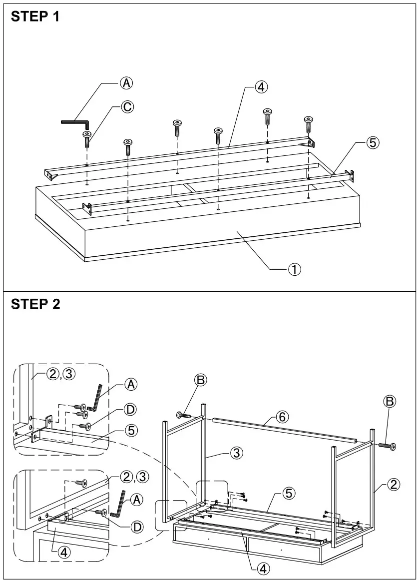 Aoibox SNMX687 Contemporary 47 Inch Rectangular Wood Writing Desk - Figure 1