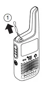motorola Talkabout T38 User Guide - Attaching Short Lanyard