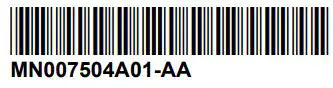 motorola Talkabout T38 User Guide - Bar Code