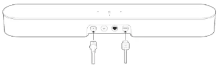 SONOS Beam Gen 2 Smart TV Soundbar - Connect the cables 1
