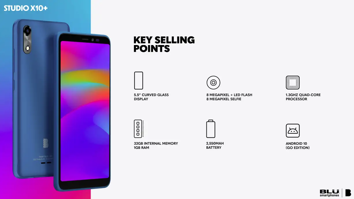 BLU Studio X10+ Smartphone Specifications