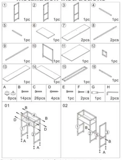 Tribesigns-HD-ZJ2133-Way -To-Origin-L-Shaped-Black-Metal-White-Wood-Top-Corner-Computer-Desk-1