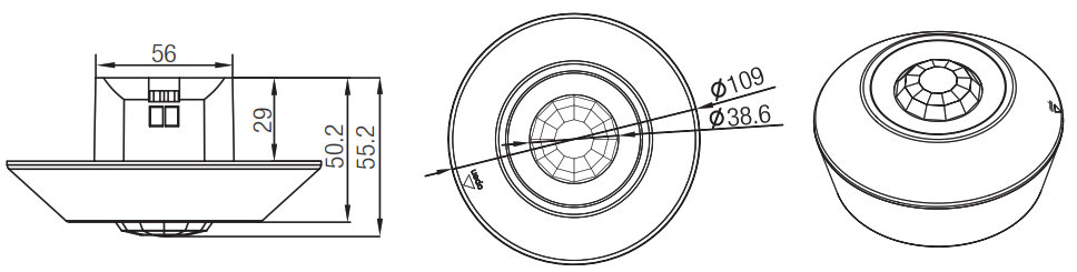 HYTRONIK DUAL Surface Mount Dual Sense Motion Sensor HIM11 - fig3
