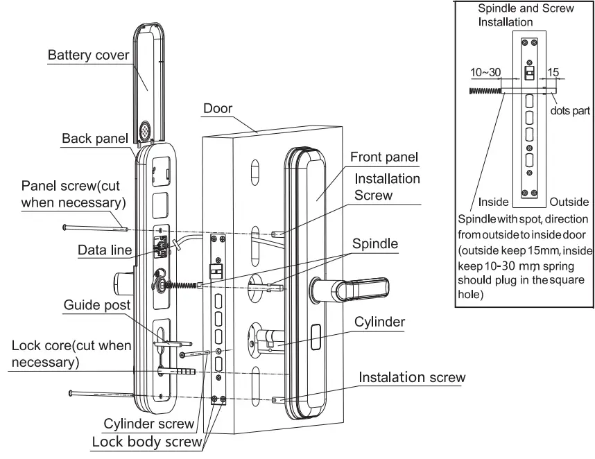 eSSL FL200 M Intelligent Fingerprint Door Locks - fig 1