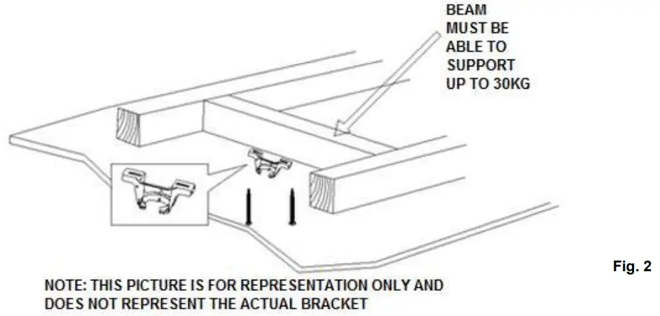 Lucci air 210865 Futura Series Ceiling Fan - MOUNTING BRACKET