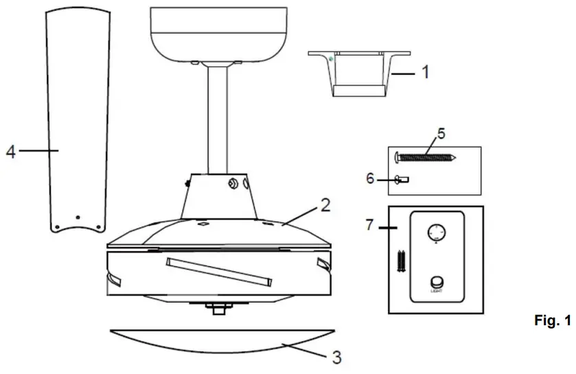 Lucci air 210865 Futura Series Ceiling Fan - have the following