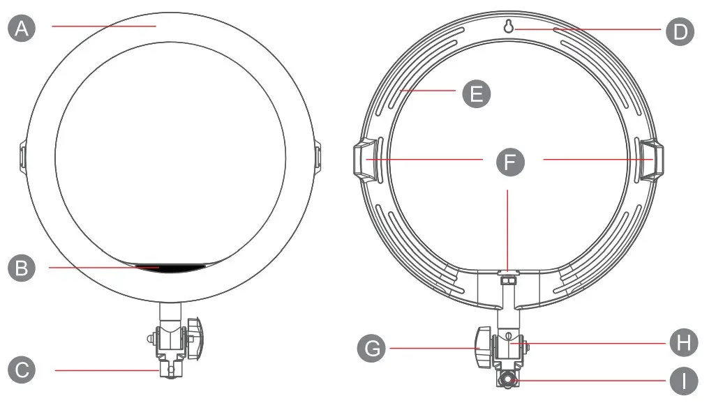 AGFAPHOTO ARL11XL Ring Light and Adjustable Tripod - fig 1