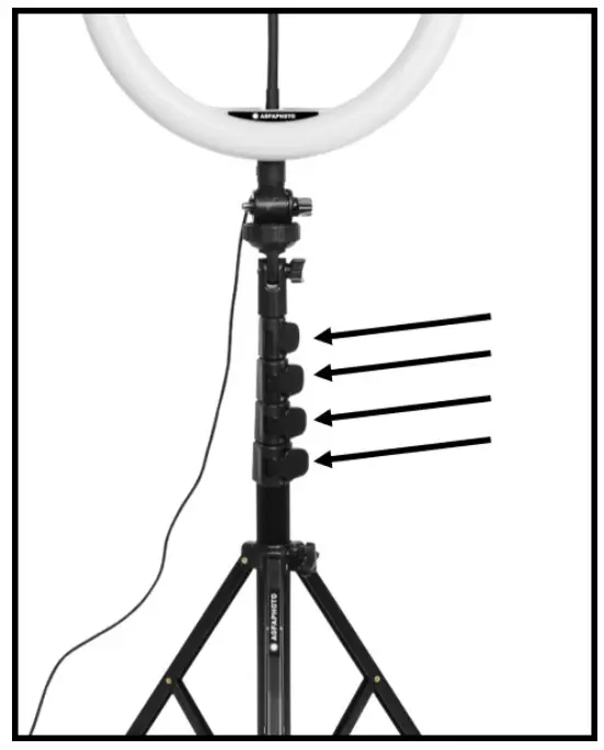 AGFAPHOTO ARL11XL Ring Light and Adjustable Tripod - fig 3