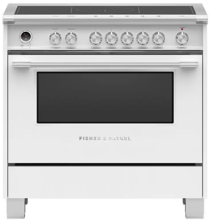 FISHER PAYKEL OR36SCI6W1 Self Cleaning 36 Inch 5 Zones Induction Range with SmartZone